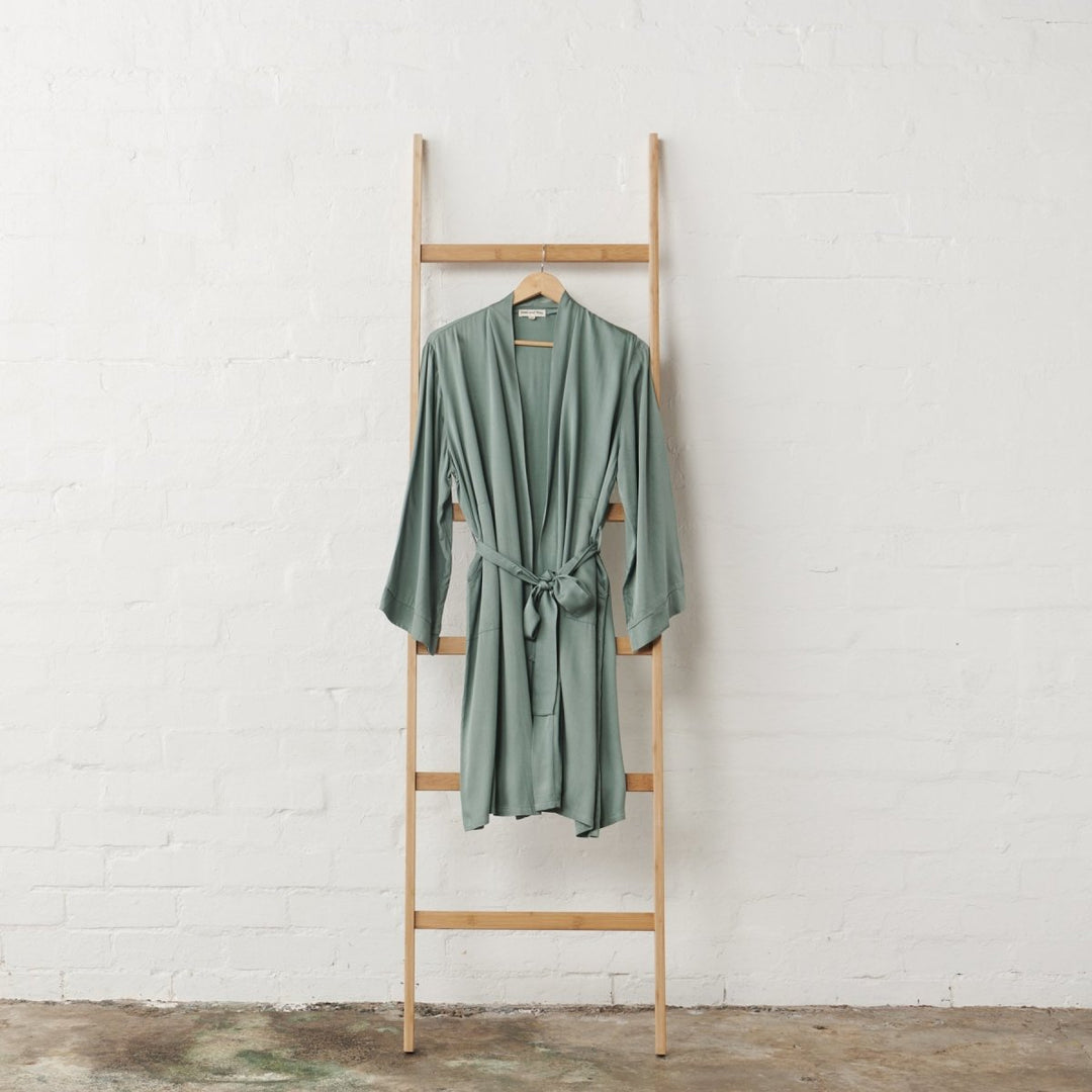 Bamboo Robe in Sage Green - Bathrobe for Women