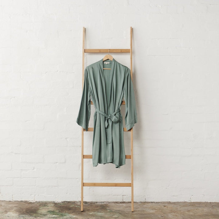 Bamboo Robe in Sage Green - Bathrobe for Women