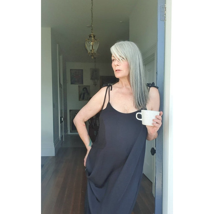 Bamboo Nightie in Black - Nightie