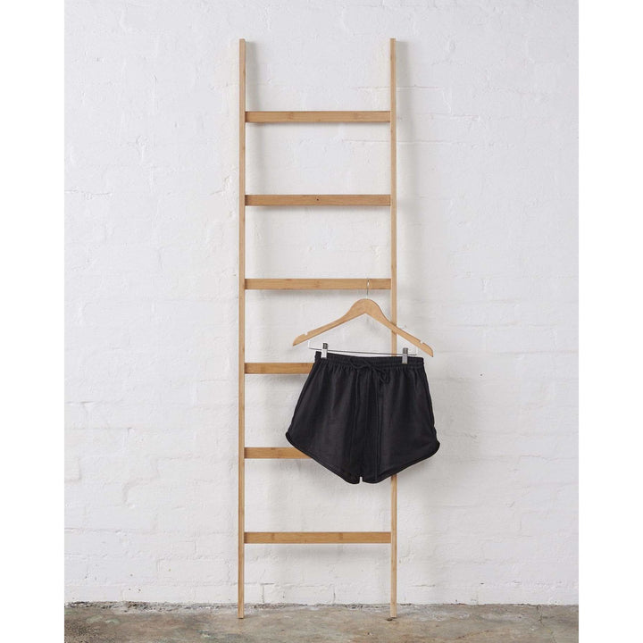 Black T-Shirt and Short Linen Lounge Set - Lounge Wear