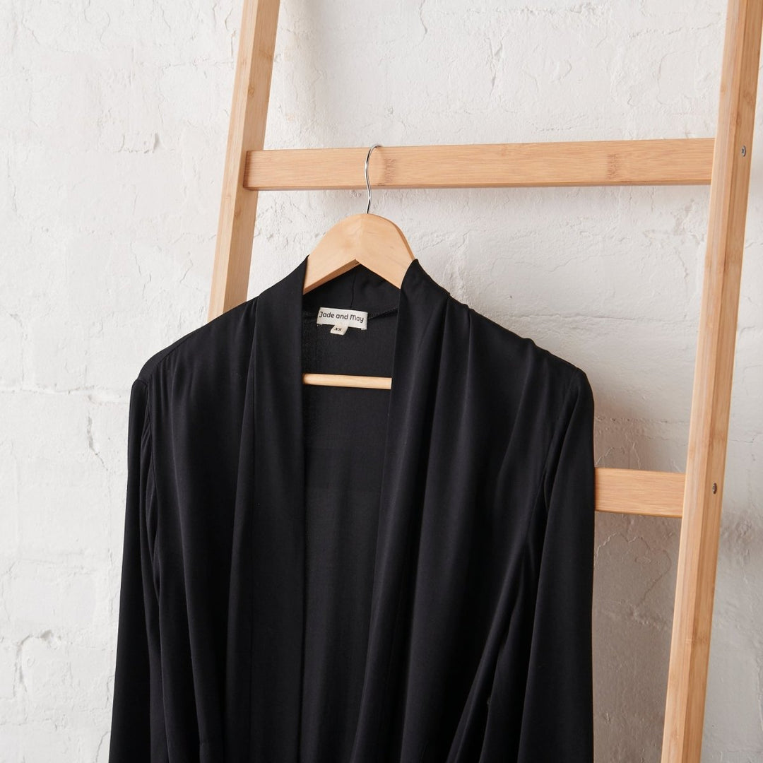 Bundle - Black Bamboo Bathrobe & Slip Set - Bundles