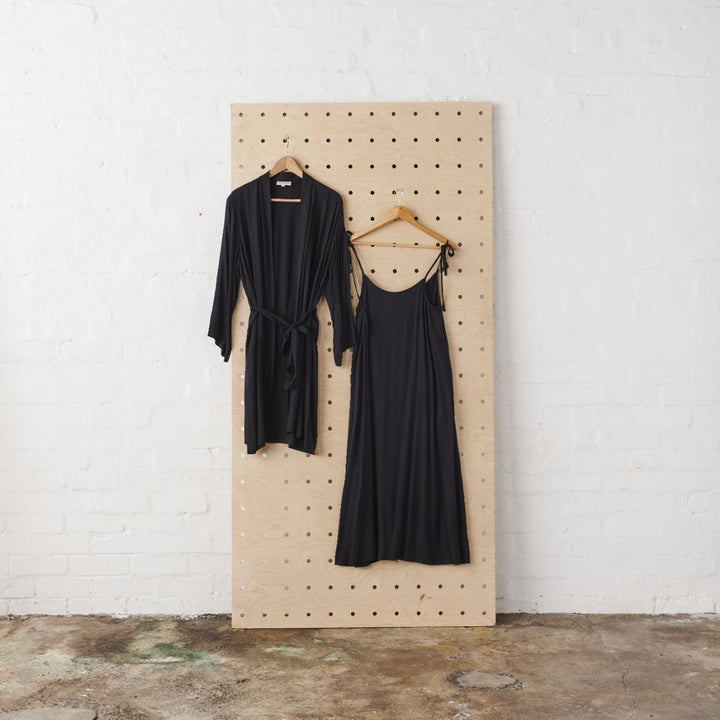 Bundle - Black Bamboo Bathrobe & Slip Set - Bundles