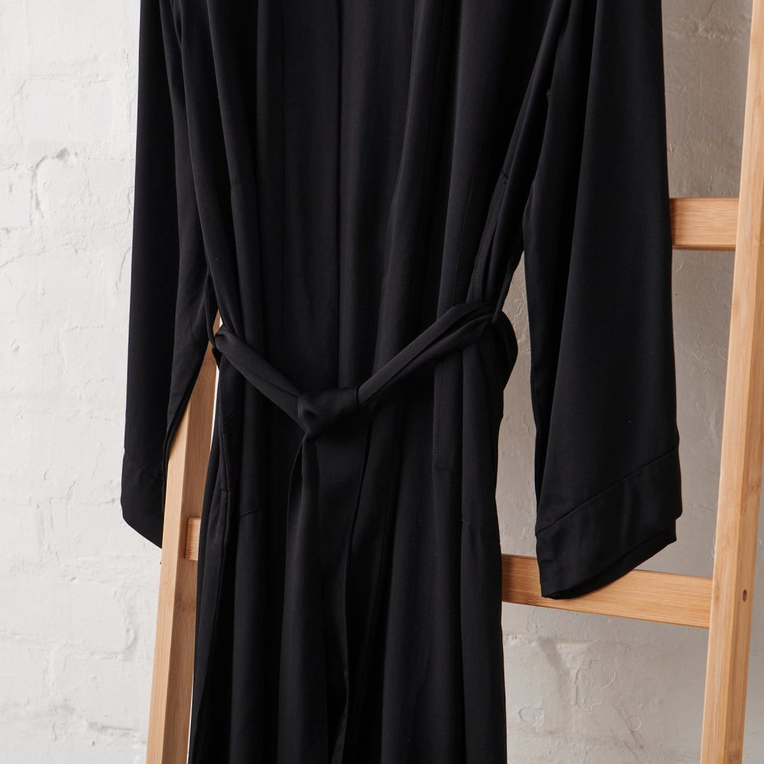 Bundle - Black Bamboo Bathrobe & Slip Set - Bundles