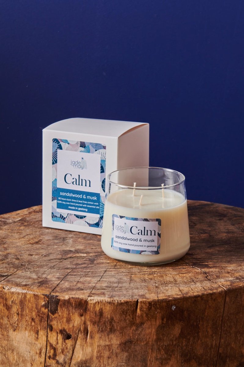 Calm - Sandalwood & Musk Soy Candle - Candles