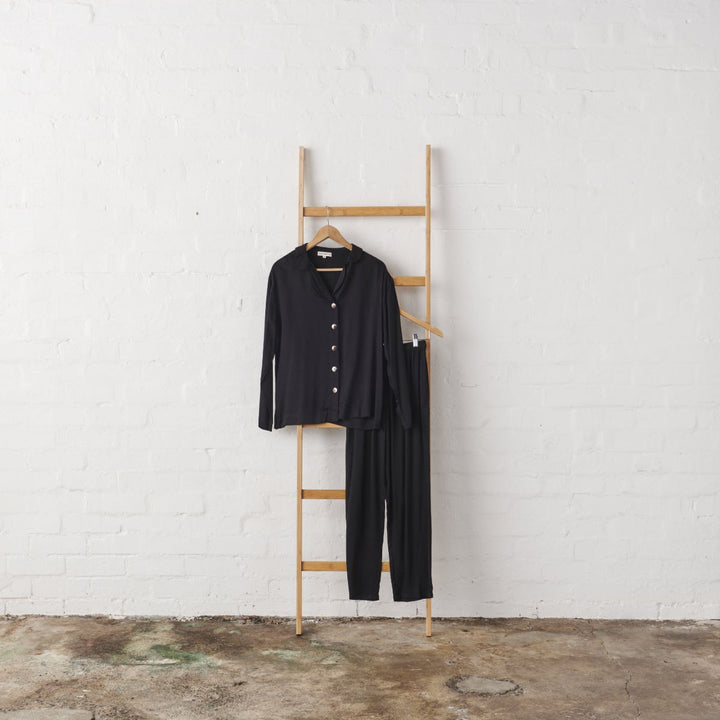 Bamboo Pyjama - Classic Set in Black - Pyjamas