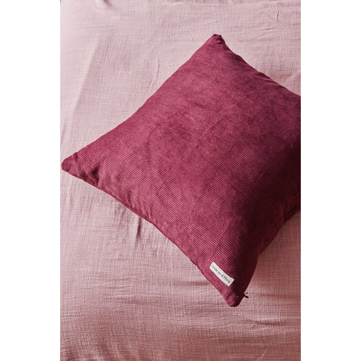 Colourful Cushion - Burgundy Cord - Cushion Cover