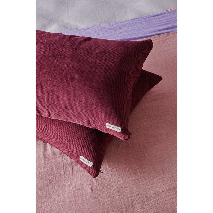 Colourful Cushion - Burgundy Cord - Cushion Cover