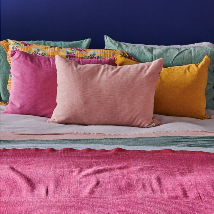 Colourful Cushion - Pink Cord - Cushion Cover