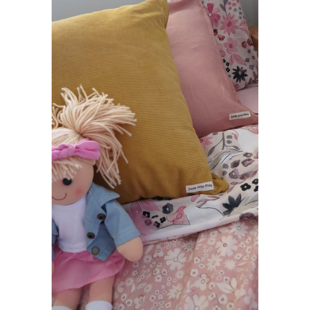 Colourful Cushion - Mustard Cord - Cushion Cover