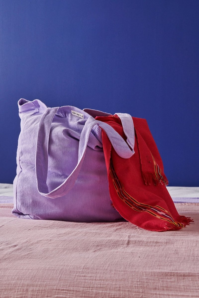 Cord Tote Bag in Lilac - Cord Tote Bag - an everyday essential
