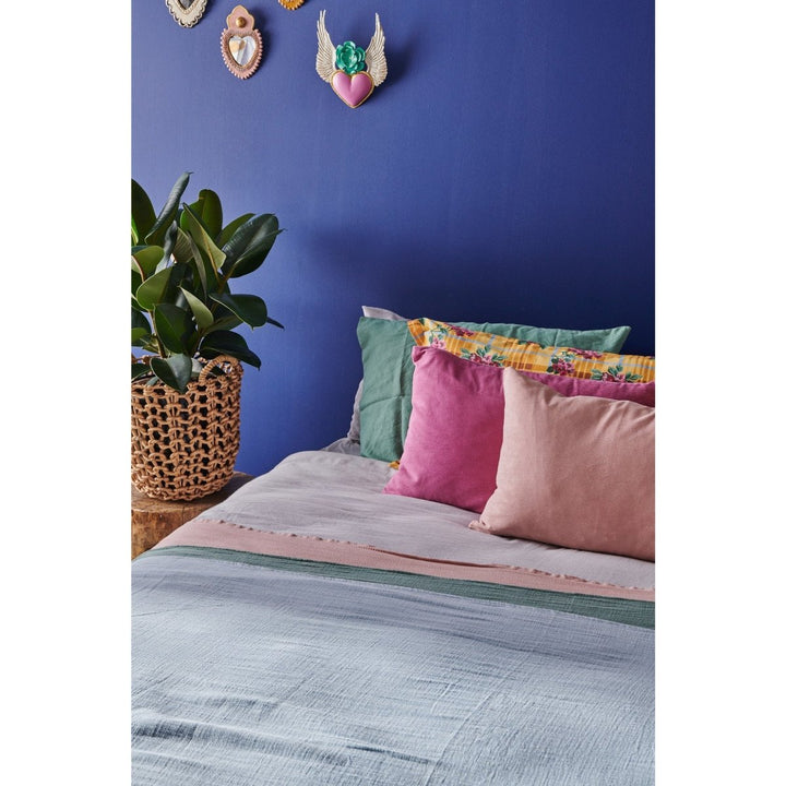 Cotton Throw - Pale Blue - Blankets and Throws