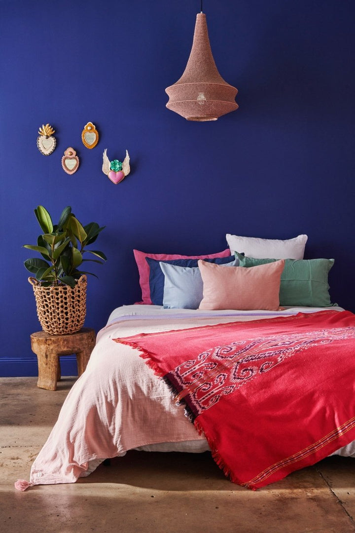 Batik Cotton Throw - Throw Blanket - natural fibre homewares