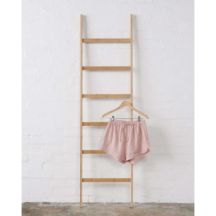 Linen Tee & Short Set in Pink - Pyjamas