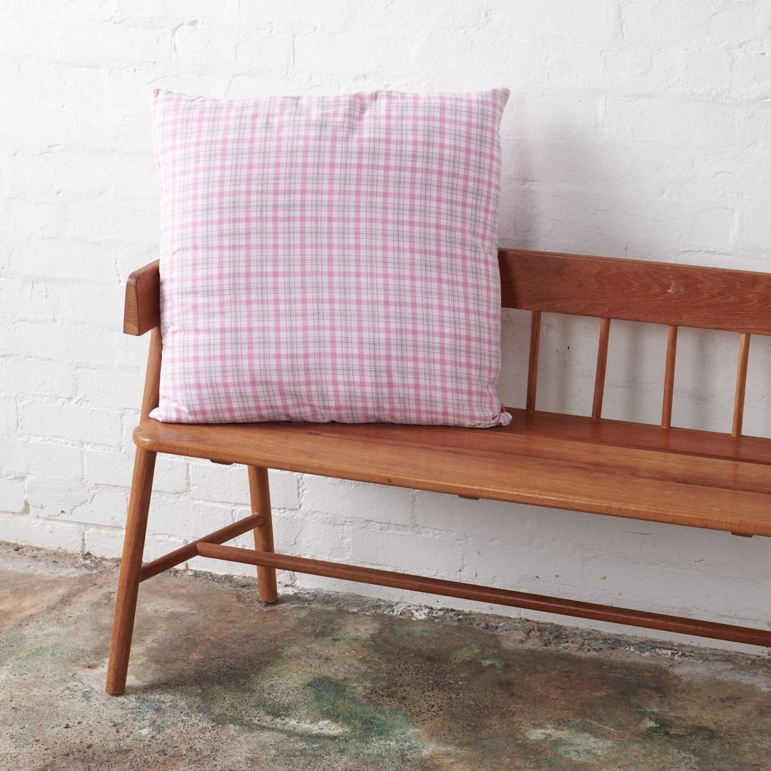 European Pillowcase | Pink Tartan - Pillowcase