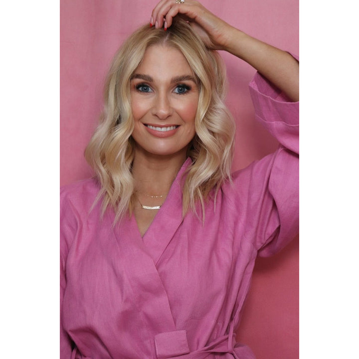 Linen Bathrobe - Fuchsia - Bathrobe