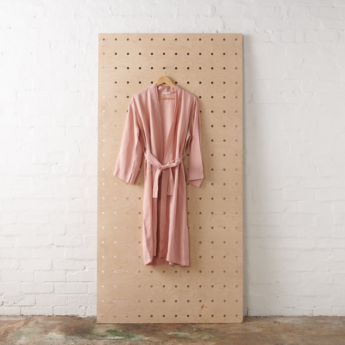 Long Linen Bathrobe in Pink | The Ultimate Loungewear – Jade and May