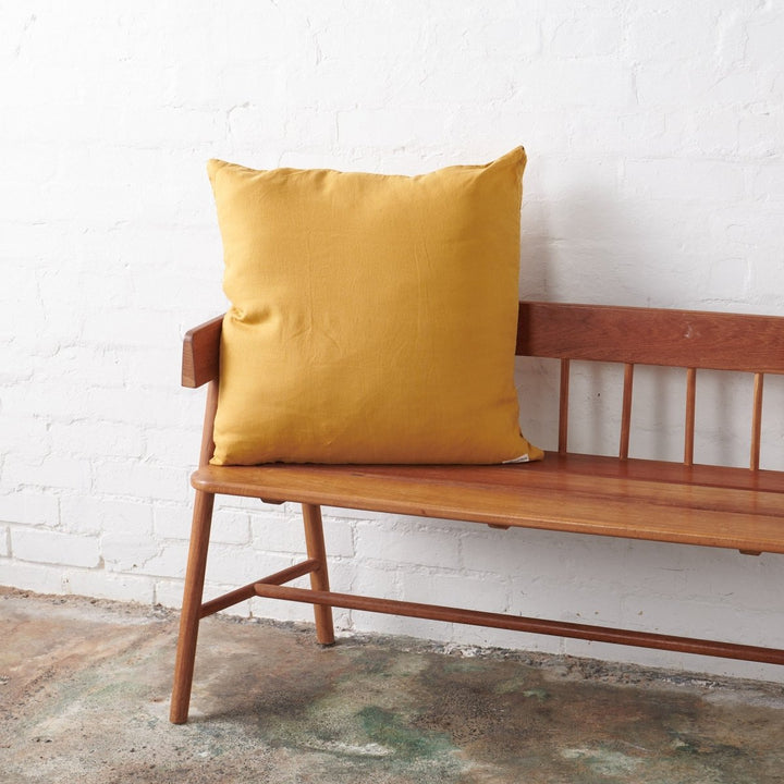 Linen European Pillowcase in Mustard - Pillowcase