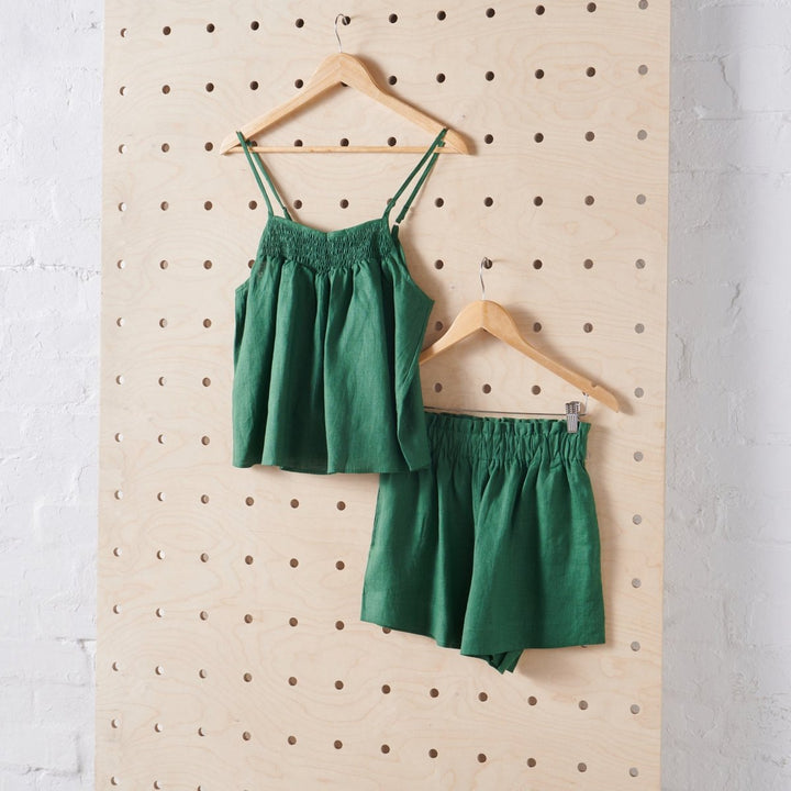 Linen Sets in Forest Green - Pyjamas