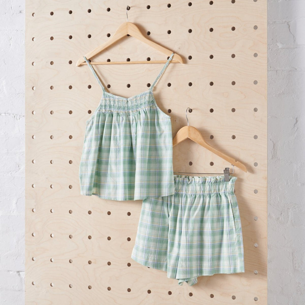 Cotton Sets in HoneyDew Melon Check - Pyjamas