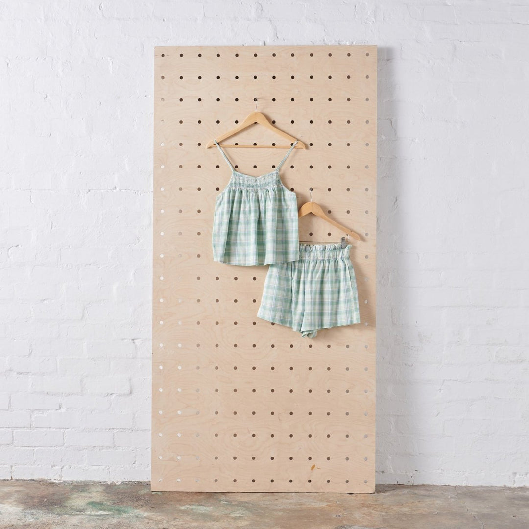 Cotton Sets in HoneyDew Melon Check - Pyjamas