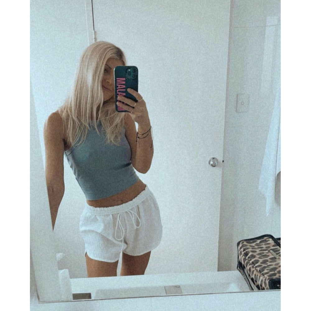 White Linen Shorts - Pajamas