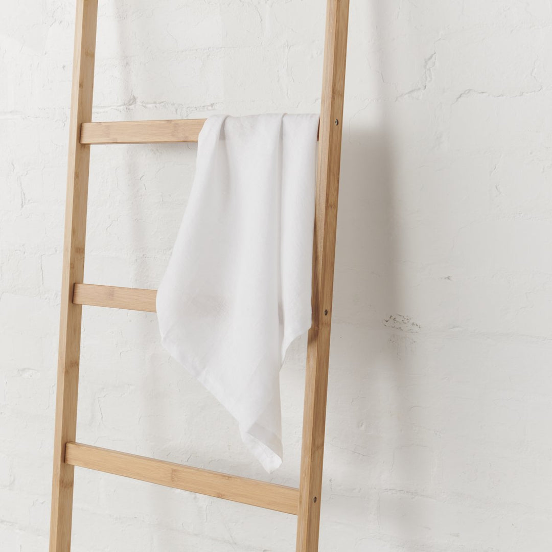 Linen Tea Towel in White - Tea Towel