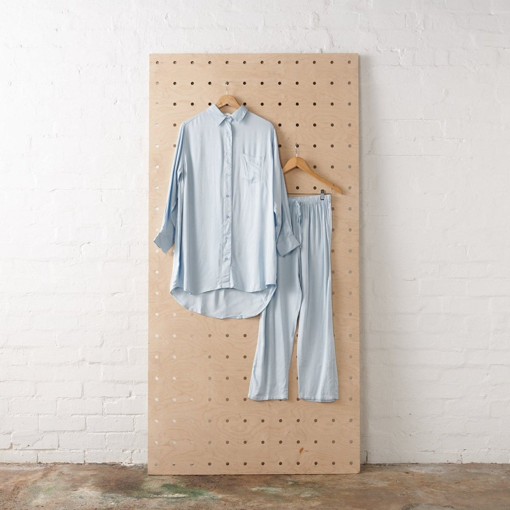Bamboo Sleep Shirt - Baby Blue - Jade and May