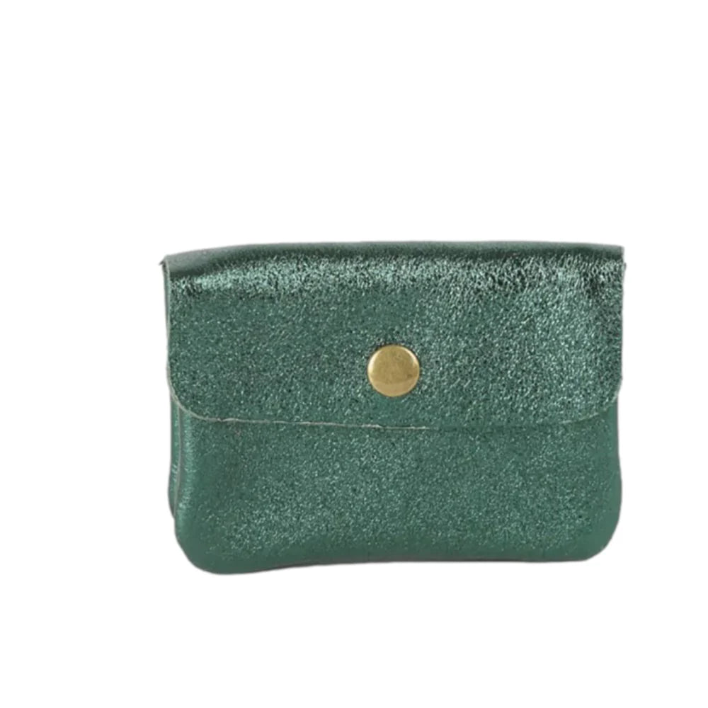 Maison Fanli Coin Purse in Metaliic Green - Purse