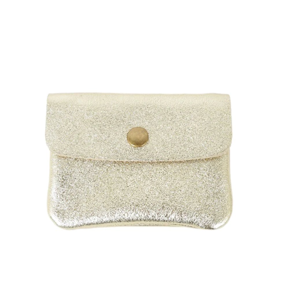 Maison Fanli | Coin Purse - Metallic Gold-Maison Fanli-Purse-Jade and May