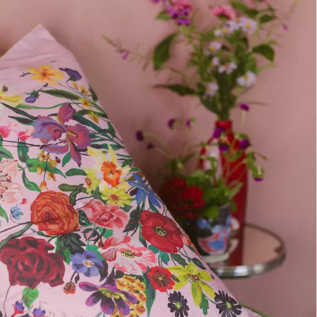 Lazybones Australia | Rainbow Floral Pink pillowcase set - Pillow Case