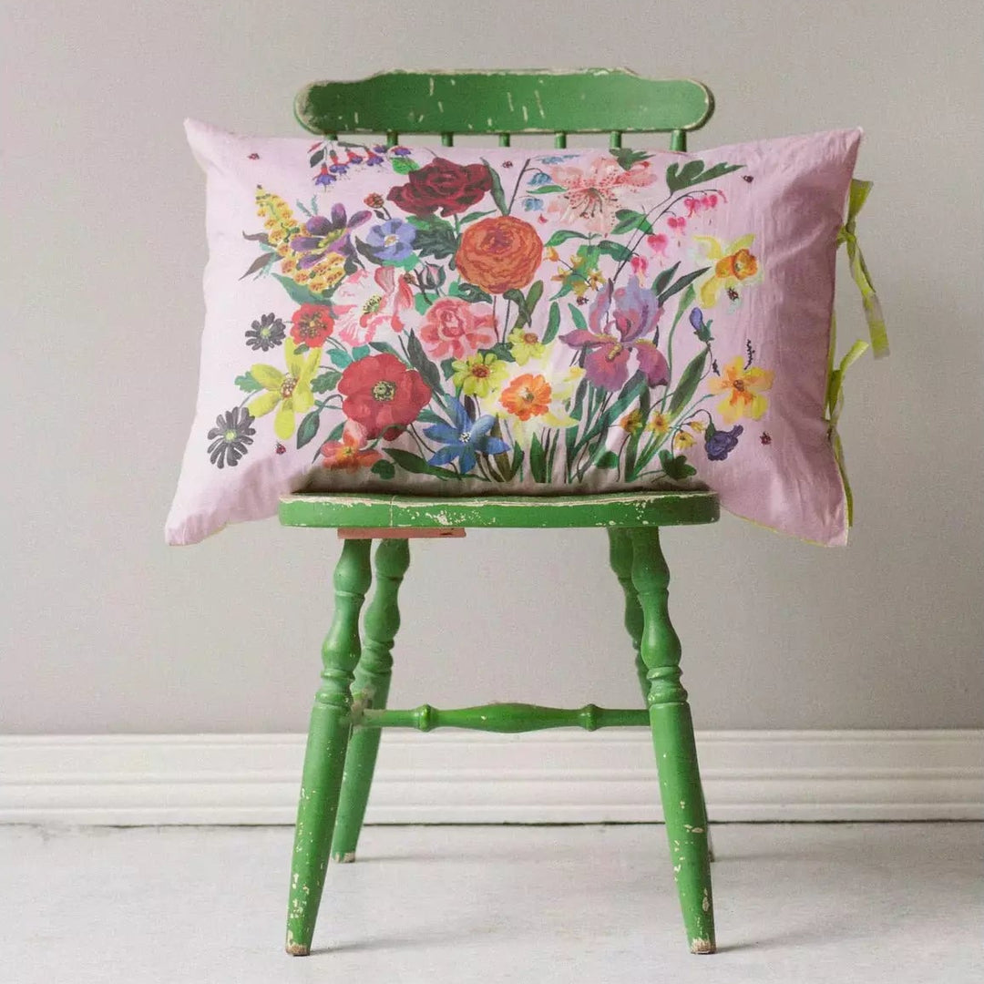 Lazybones Australia | Rainbow Floral Pink pillowcase set - Pillow Case