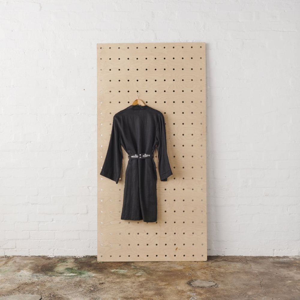 Linen Bathrobe - 'Senorita' - Bathrobe - back view showing the full linen bathrobe