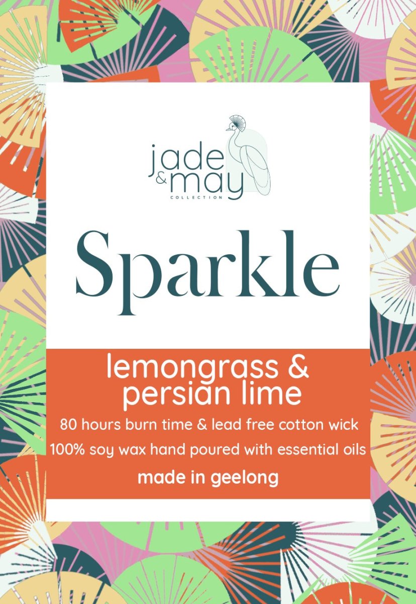 Sparkle - Lemongrass & Persian Lime Soy Candle - essential oil Candles