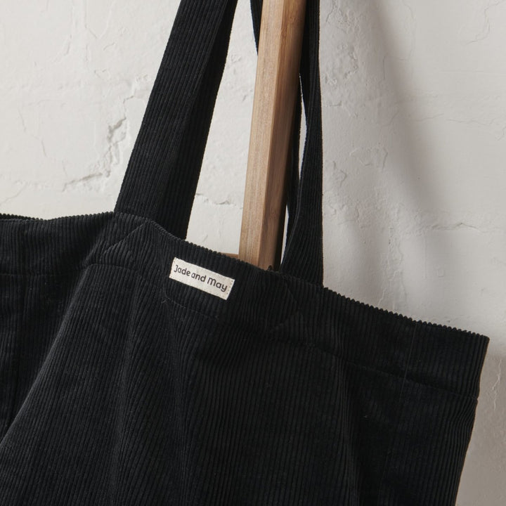 Cord Tote Bag in Black - Cord Tote Bag