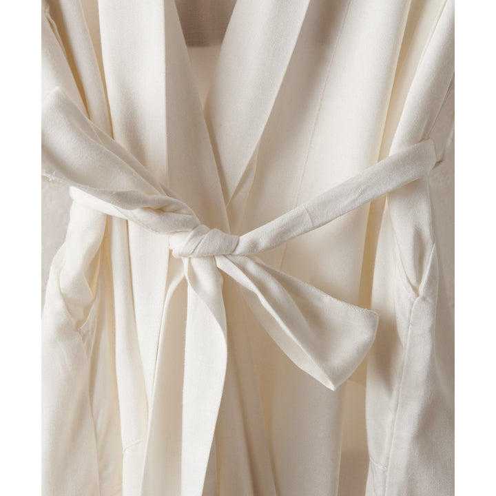 Bamboo Robe in White - Bathrobe