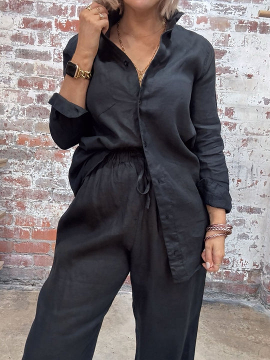 How to Style a Long Linen Shirt