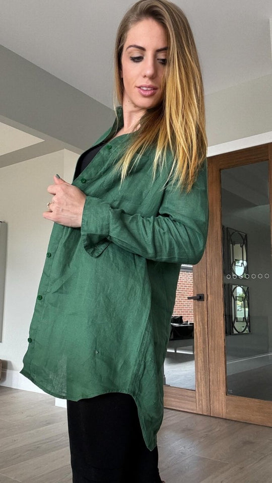 The long linen shirt - it's a wardrobe staple