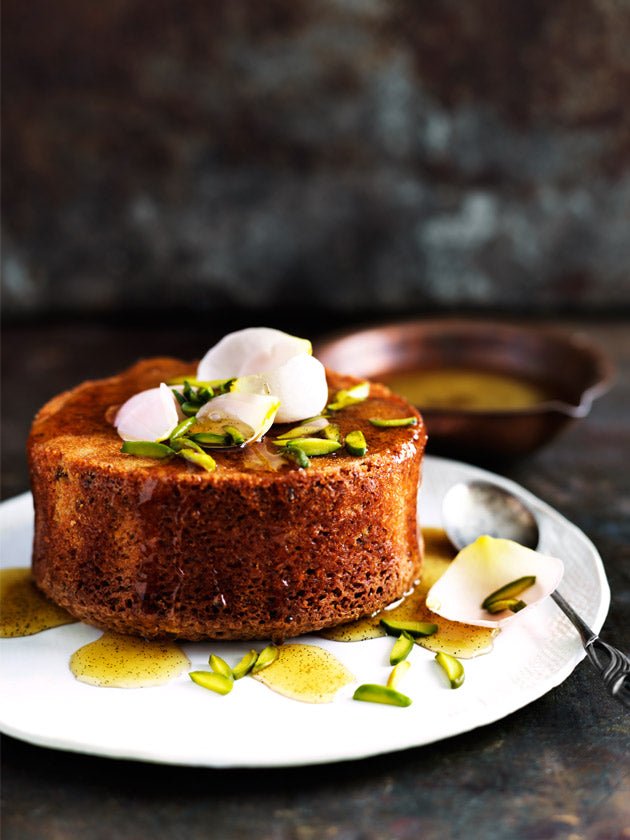 Pistachio Sponge Cake with Rose Cream - The Fast Five - shortcuts to deliciousness by Donna Hay - Jade and May