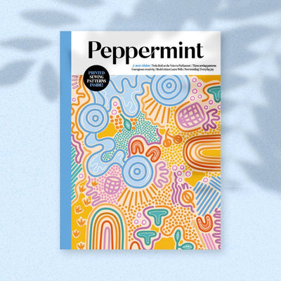 So our Linen Bathrobe was featured in Peppermint Magazine - Eeek!