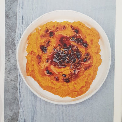 Whole Roast Pumpkin with black bean and chilli oil - East: Vegan and Vegetarian Recipes from Bangalore to Beijing by Meera Sodha
