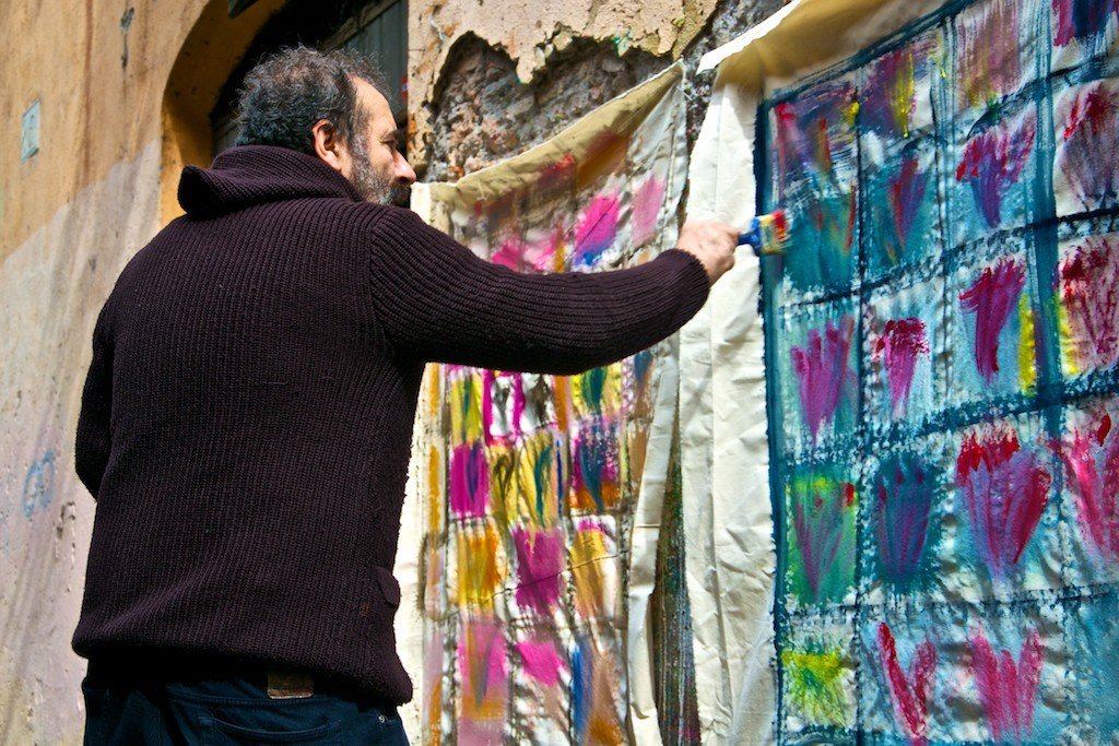 Giancarlino Benedetti Corso 'The Street is His Studio' Exhibit - Jade and May