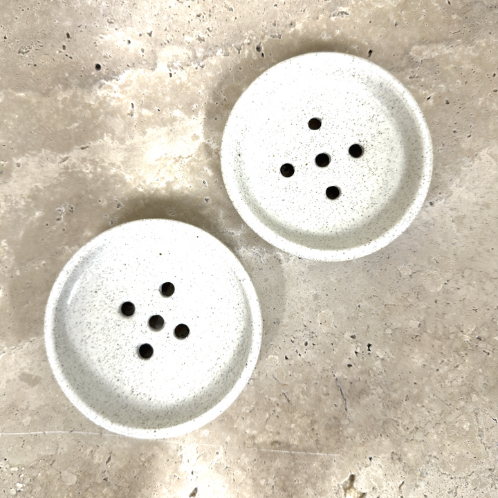 Ceramic Soap Dish with Drainge Holes by Leah Grant Ceramics