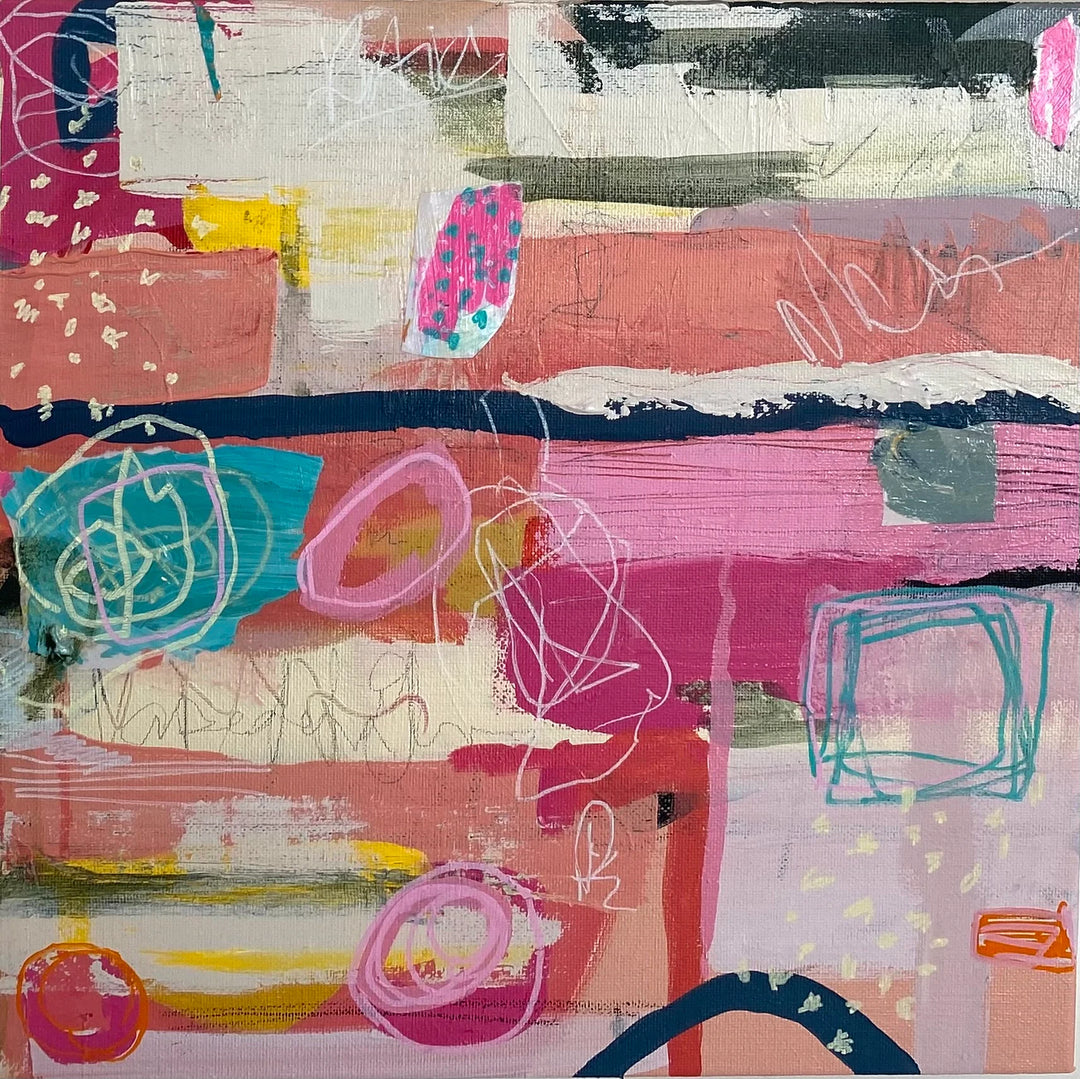 Original Artwork: Peeling Back the Layers in Pink 