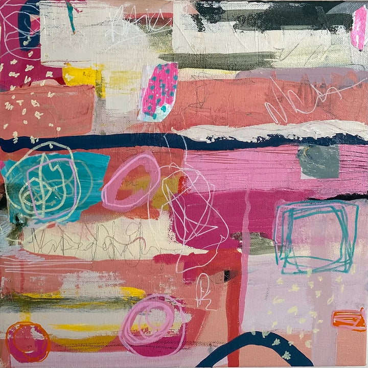 Original Artwork: Peeling Back the Layers in Pink 