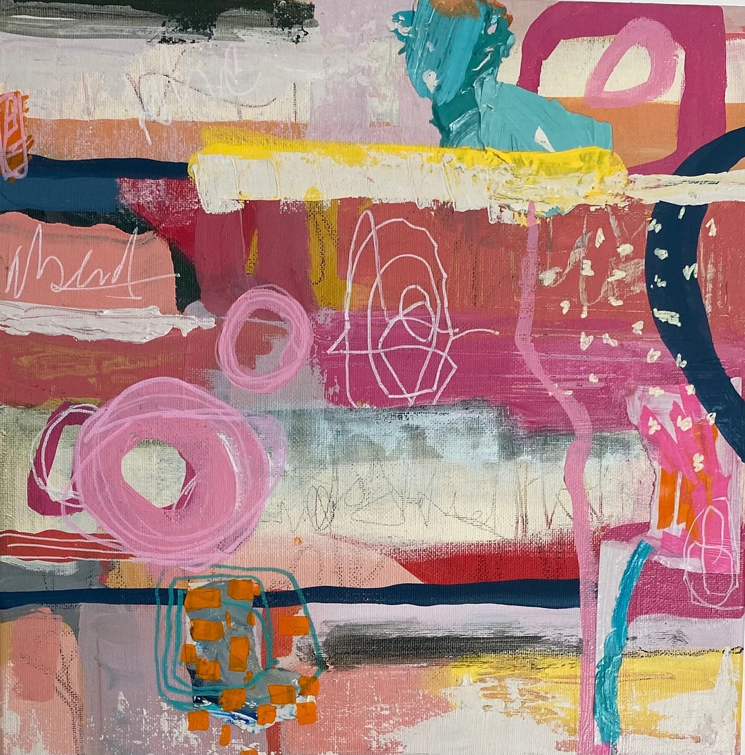 Original Artwork: Peeling Back the Layers in Pink 
