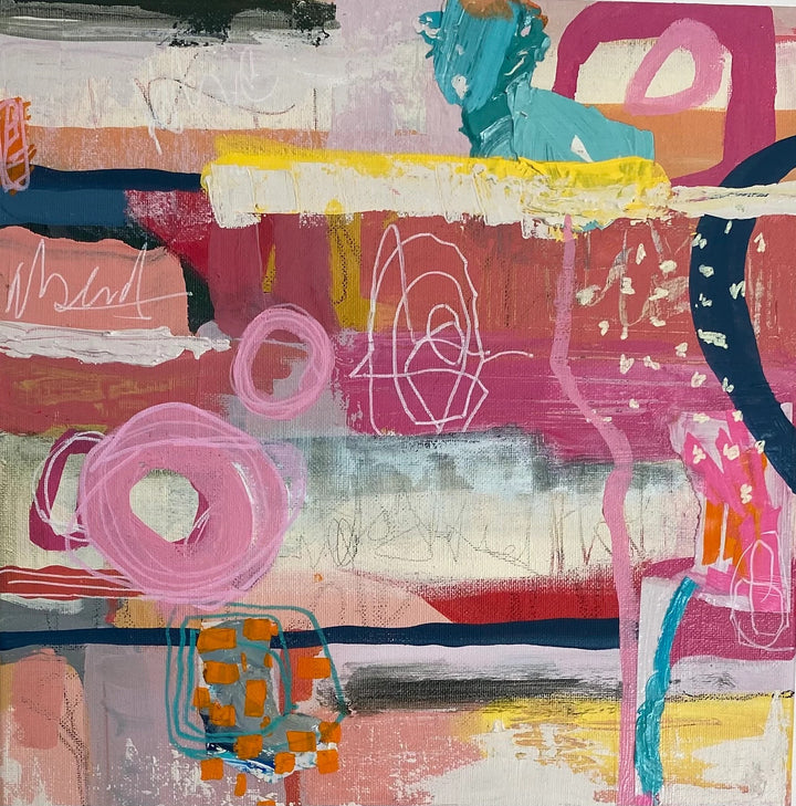 Original Artwork: Peeling Back the Layers in Pink 
