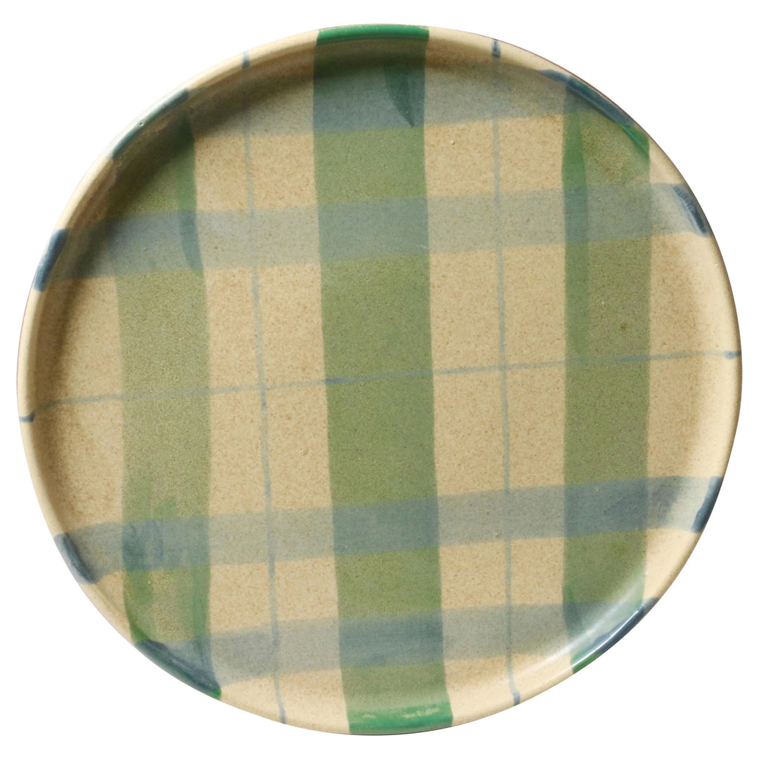 Robert Gordon Cake Plate in Tartan Cinnamon Christmas