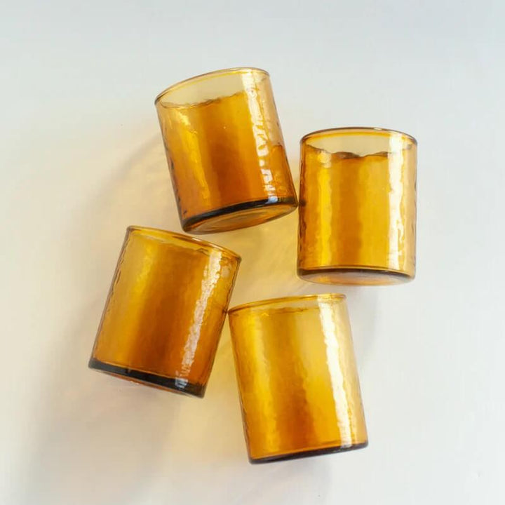 Handblown Hammered Glassware - Water Glasses