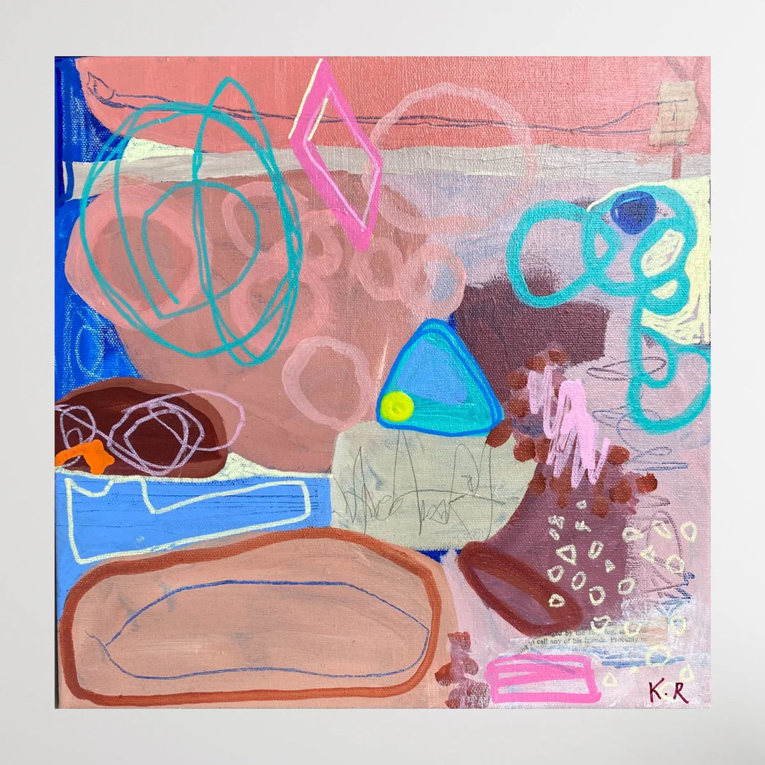 Framed Original Artwork: Tangled Pigments by Katie Ramage Art
