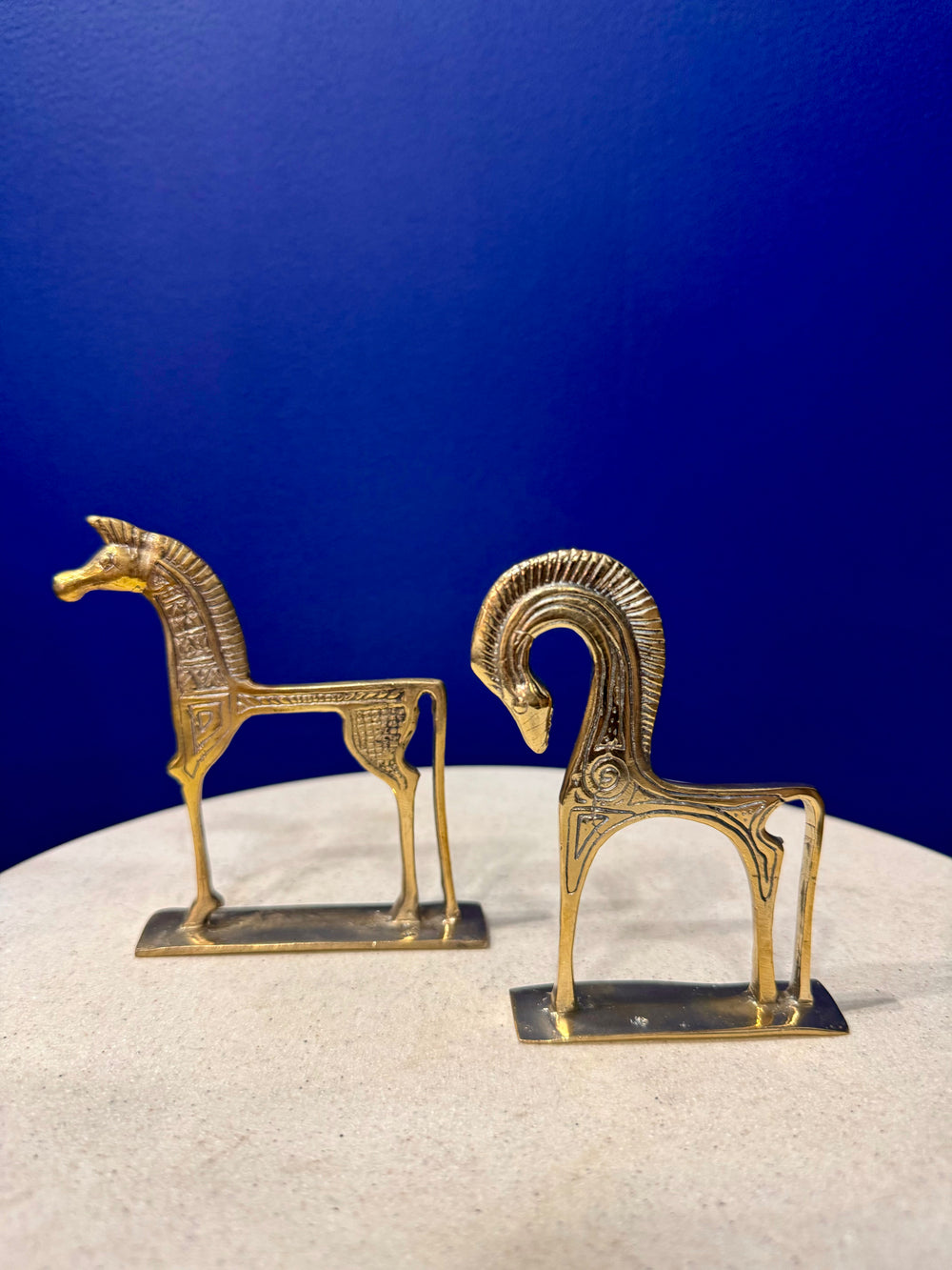 brass trojan horse decor at jade and may. two styles to choose from
